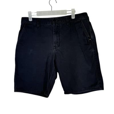 Quiksilver Shorts Mens 33 Black Straight Fit Chino Summer Casual Cotton Pockets - Image 1