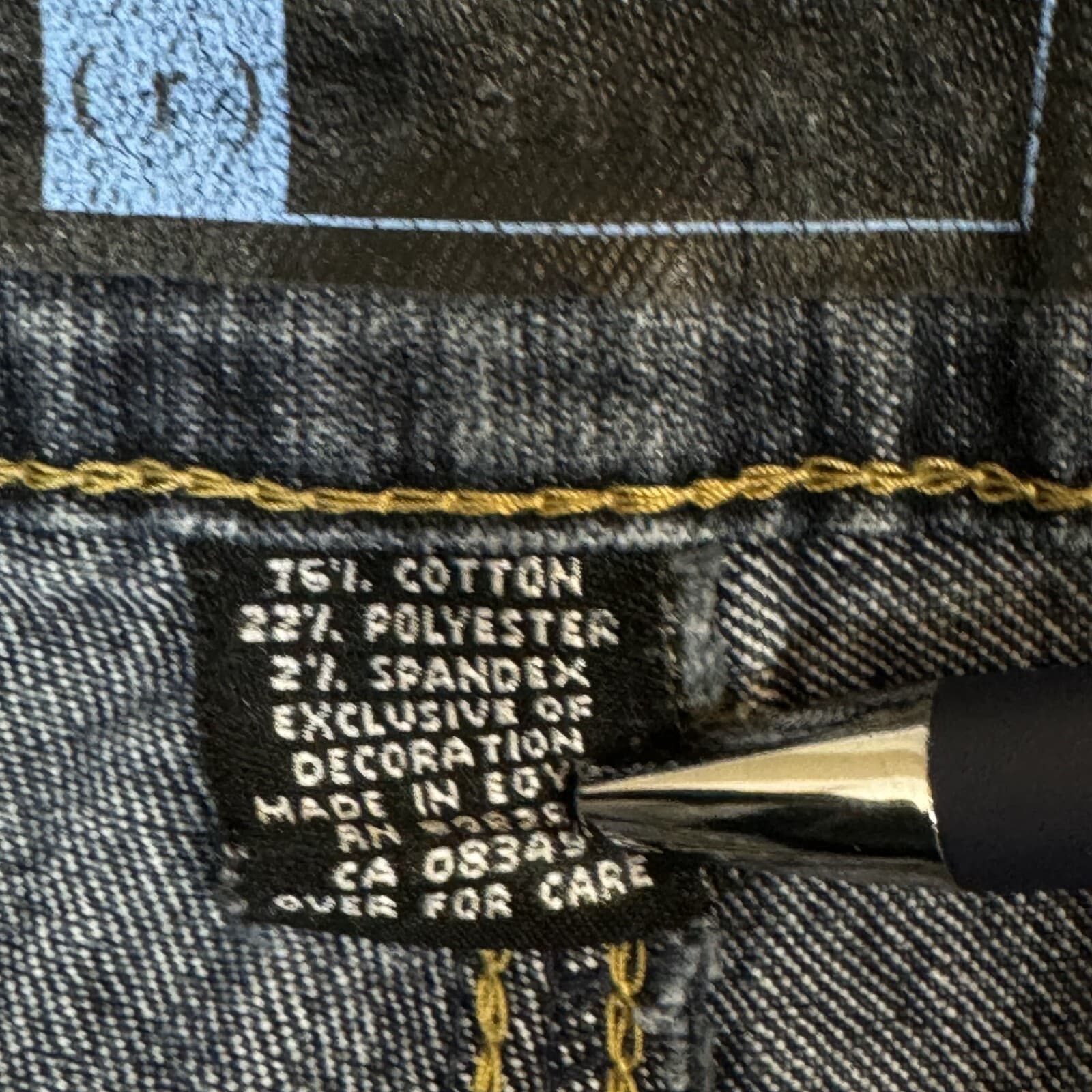 Relativity Jeans Women's 35 X 28 High Rise Straight Leg Stretch Blue Denim W364 - Thumbnail 10