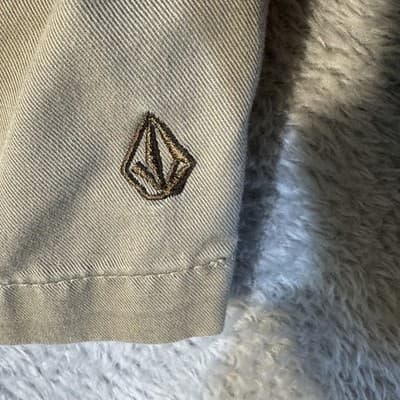 Volcom Chino Shorts Mens 30 Beige Flat Front Cotton Blend Pockets Summer Casual - Thumbnail 11