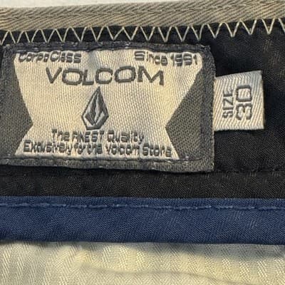 Volcom Chino Shorts Mens 30 Beige Flat Front Cotton Blend Pockets Summer Casual - Thumbnail 12