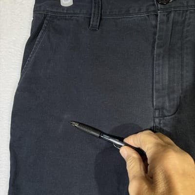 Quiksilver Shorts Mens 33 Black Straight Fit Chino Summer Casual Cotton Pockets - Thumbnail 2