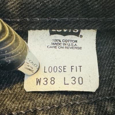 Vintage Levis 545 Jeans Mens 30x30 Black Dark Wash Tapered Denim Relaxed - Thumbnail 5