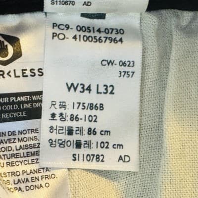 Levis 514 Jeans Mens 34x32 Black Dark Wash Straight Denim Stretch Zip Fly - Thumbnail 7