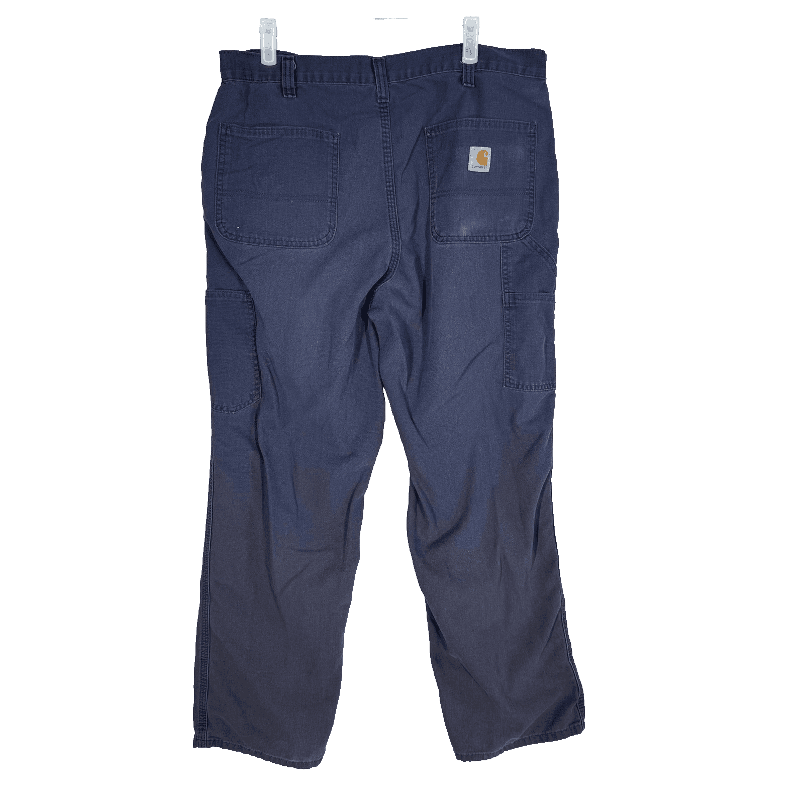 Carhartt Pants Mens 36x30 Navy Dungaree Fit Carpenter Canvas Workwear 383-20 - Thumbnail 3