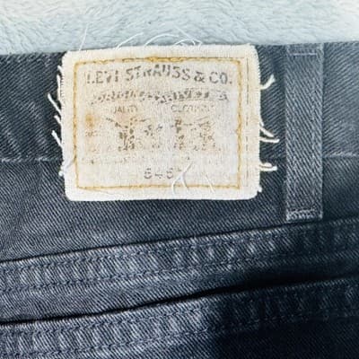 Vintage Levis 545 Jeans Mens 30x30 Black Dark Wash Tapered Denim Relaxed - Thumbnail 4