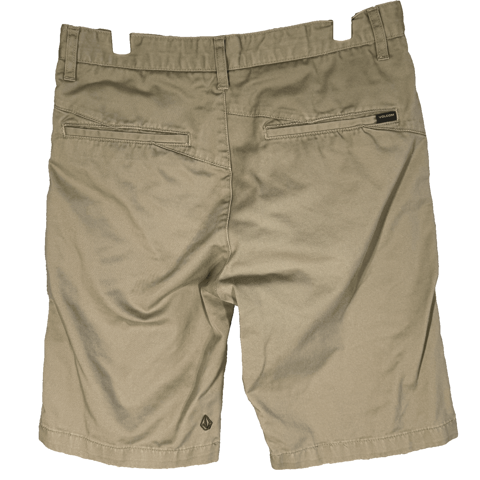 Volcom Chino Shorts Mens 30 Beige Flat Front Cotton Blend Pockets Summer Casual - Thumbnail 6