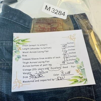 Vintage Levis 501 Jeans Mens 34x30 Blue Medium Wash Straight Denim 90s - Thumbnail 9