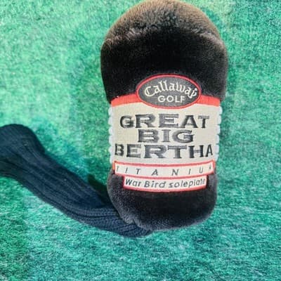 Vintage Callaway Great Big Bertha Titanium 3 Wood Headcover Black Golf Cover - Thumbnail 3