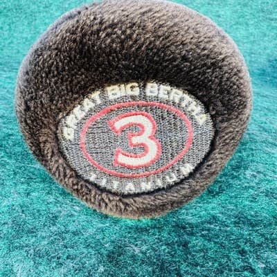 Vintage Callaway Great Big Bertha Titanium 3 Wood Headcover Black Golf Cover - Thumbnail 2