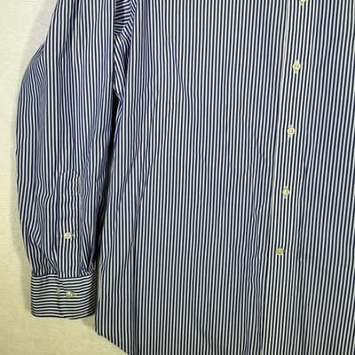 Ralph Lauren Shirt Mens 16.5 34/35 Striped Button Down Easy Care Dress Shirt - Thumbnail 4