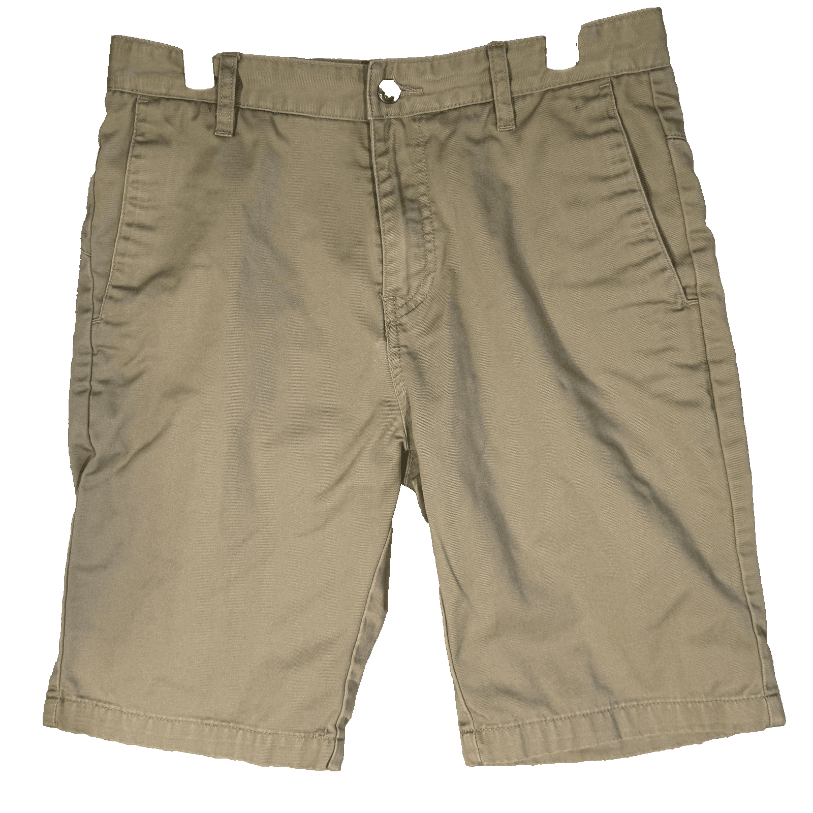 Volcom Chino Shorts Mens 30 Beige Flat Front Cotton Blend Pockets Summer Casual - Image 1