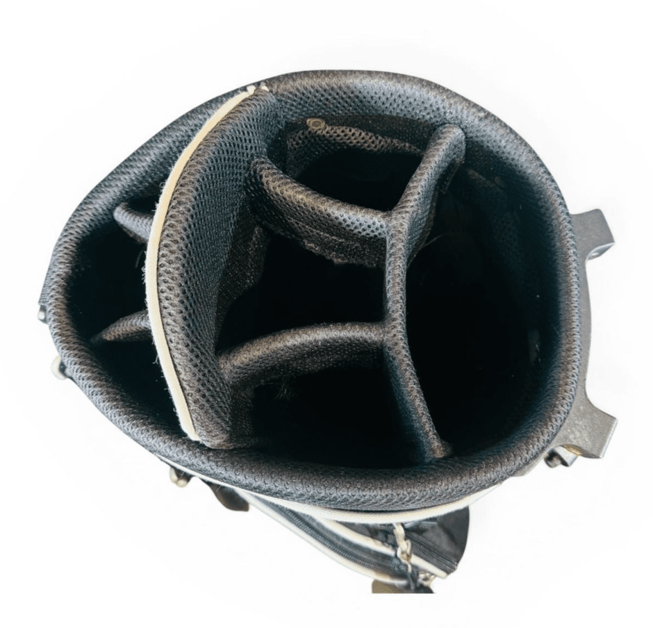 Strata Golf Stand Bag Black Red 6-Way Divider Stand Mechanism Mens Medium Carry - Thumbnail 5