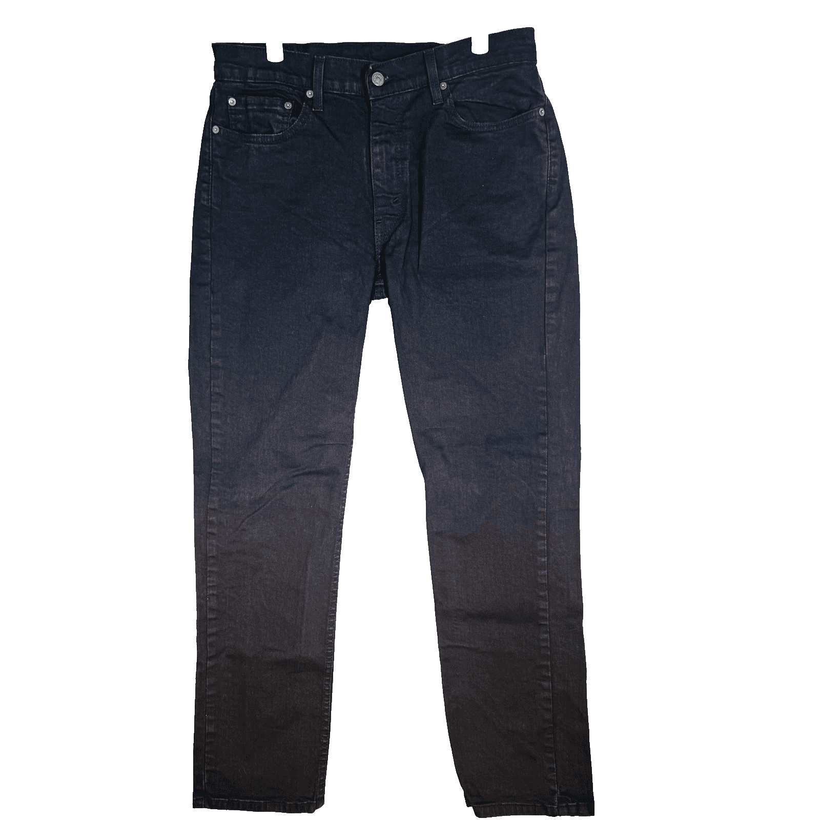 Levis 514 Jeans Mens 34x32 Black Dark Wash Straight Denim Stretch Zip Fly - Image 1