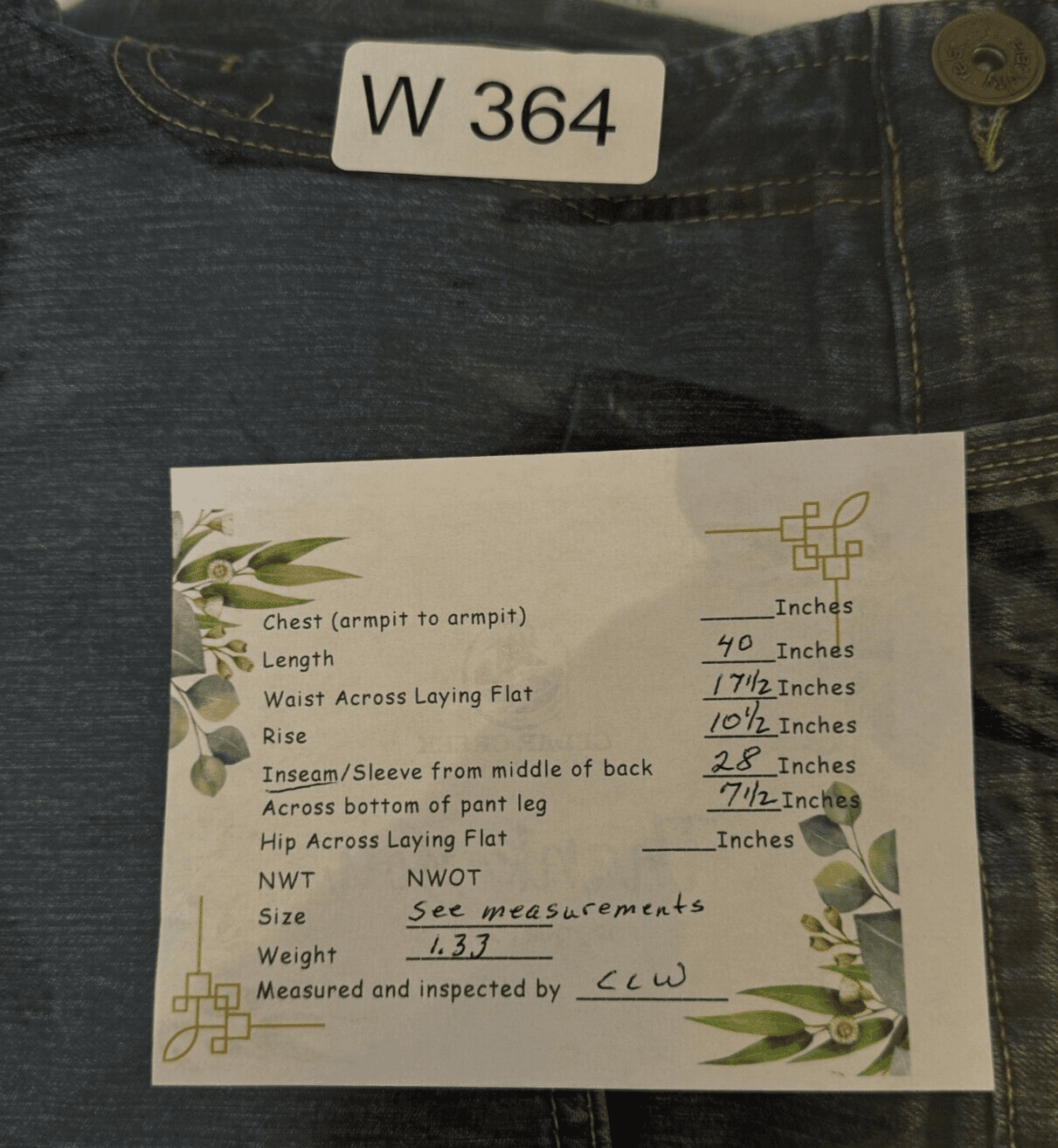 Relativity Jeans Women's 35 X 28 High Rise Straight Leg Stretch Blue Denim W364 - Thumbnail 7