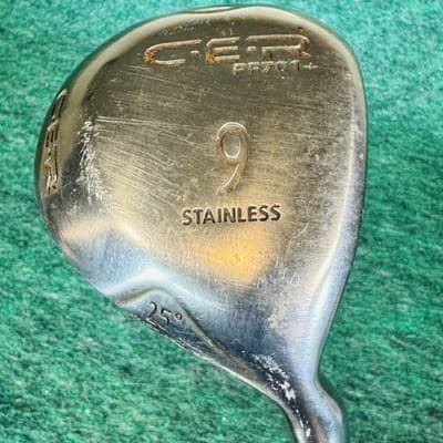 C.E.R PF701 9 25° Fairway Wood Mens RH Nickel Tip Graphite Silver Club - Image 1