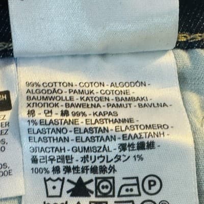 Levis 511 Jeans Mens 34x31 Blue Dark Wash Slim Tapered Stretch Denim Zip Fly - Thumbnail 5