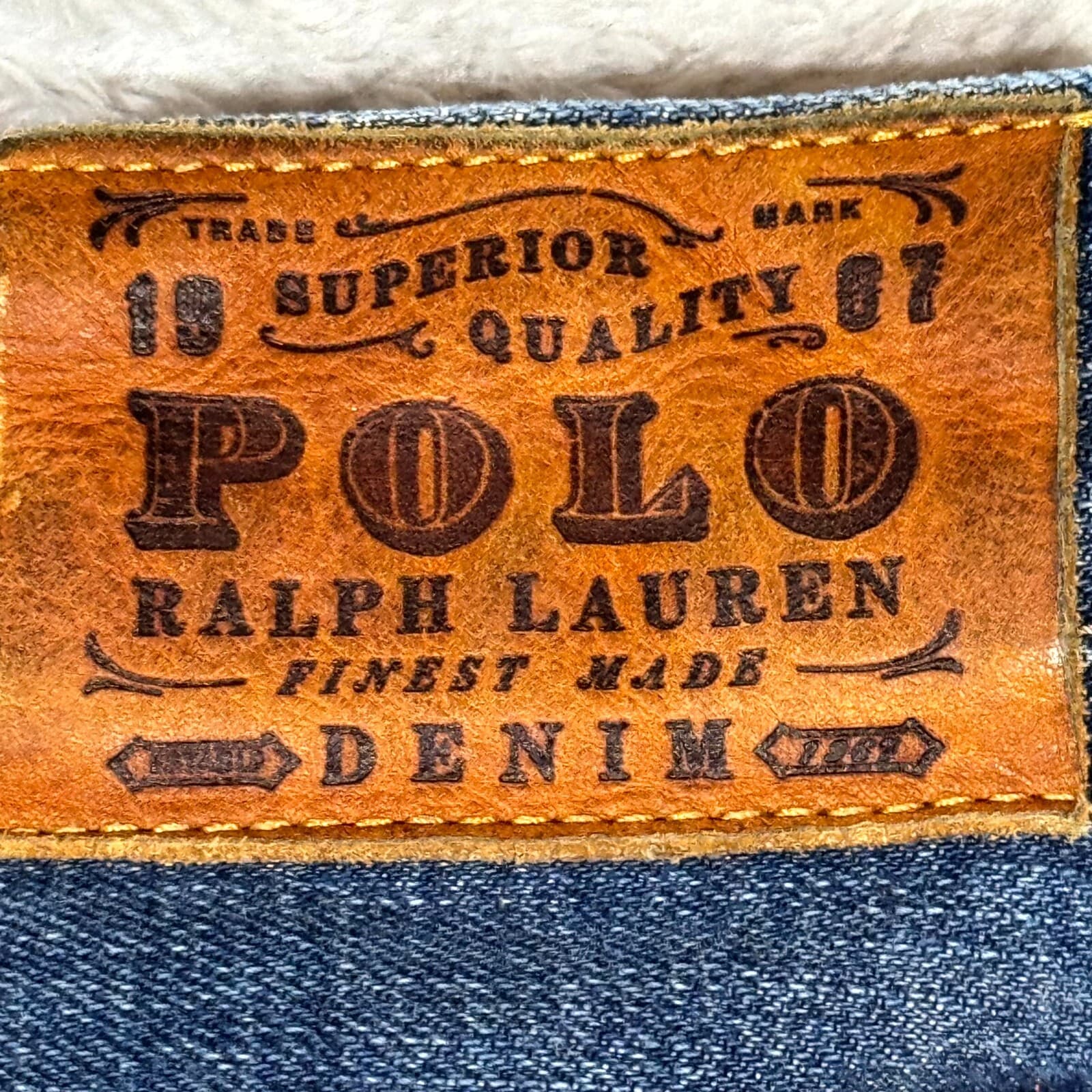 Polo Ralph Lauren Jeans Mens 32x34 Distressed Blue Denim 100 Cotton Straight Leg - Thumbnail 12