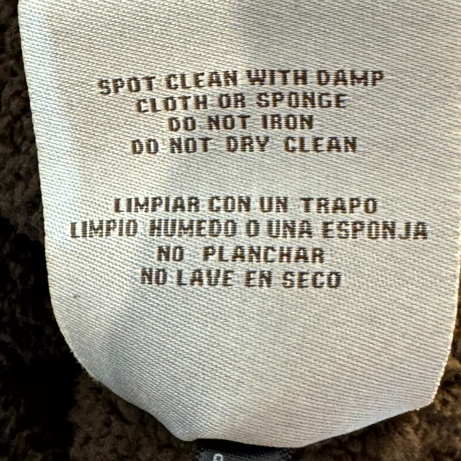 Levi's Bomber Jacket Mens Large Brown Faux Leather Fleece Lined Coat - Thumbnail 12