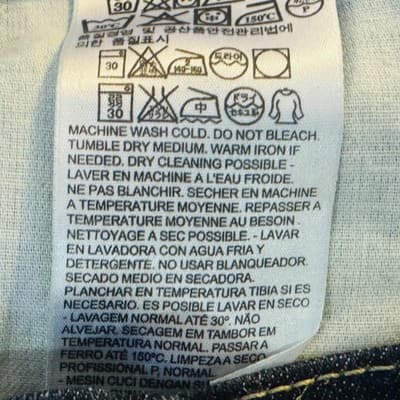 Levis 511 Jeans Mens 34x31 Blue Dark Wash Slim Tapered Stretch Denim Zip Fly - Thumbnail 6