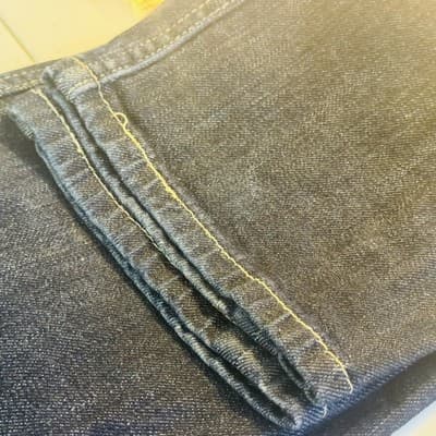 Levis 511 Jeans Mens 34x31 Blue Dark Wash Slim Tapered Stretch Denim Zip Fly - Thumbnail 8