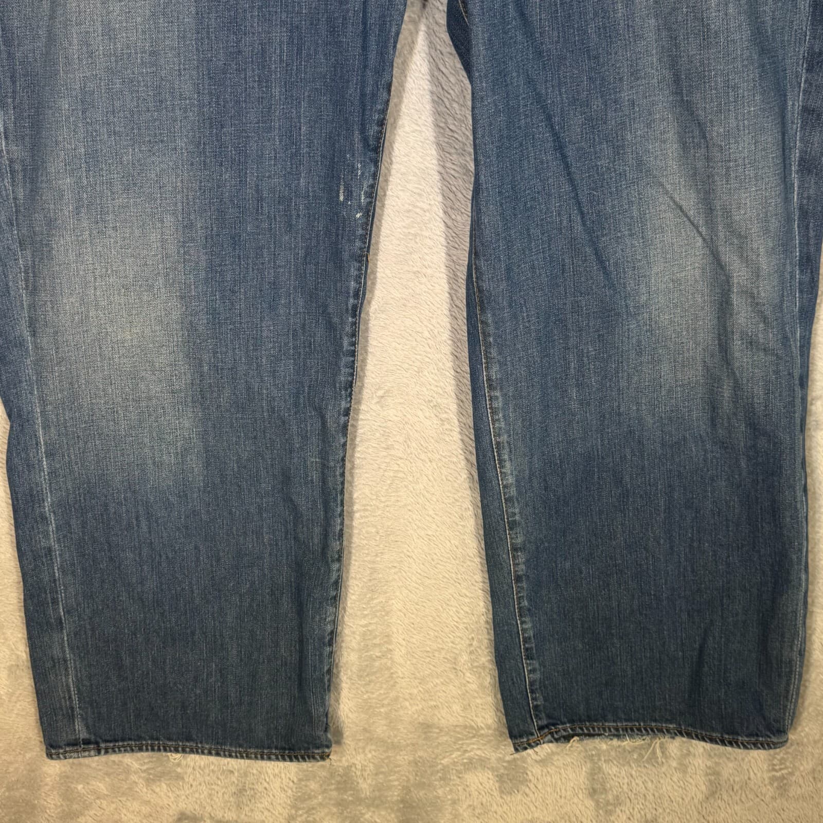 Polo Ralph Lauren Ashmore Jeans 46x30 Blue Denim Straight Distressed - Thumbnail 7