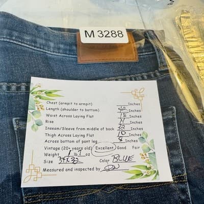 Lucky Brand 221 Straight Jeans Mens 34x32 Blue Medium Wash Denim Zip Fly - Thumbnail 12