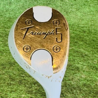 Vintage Triumph 5 Fairway Wood Mens RH True Temper Steel Golf Club White USA - Image 1