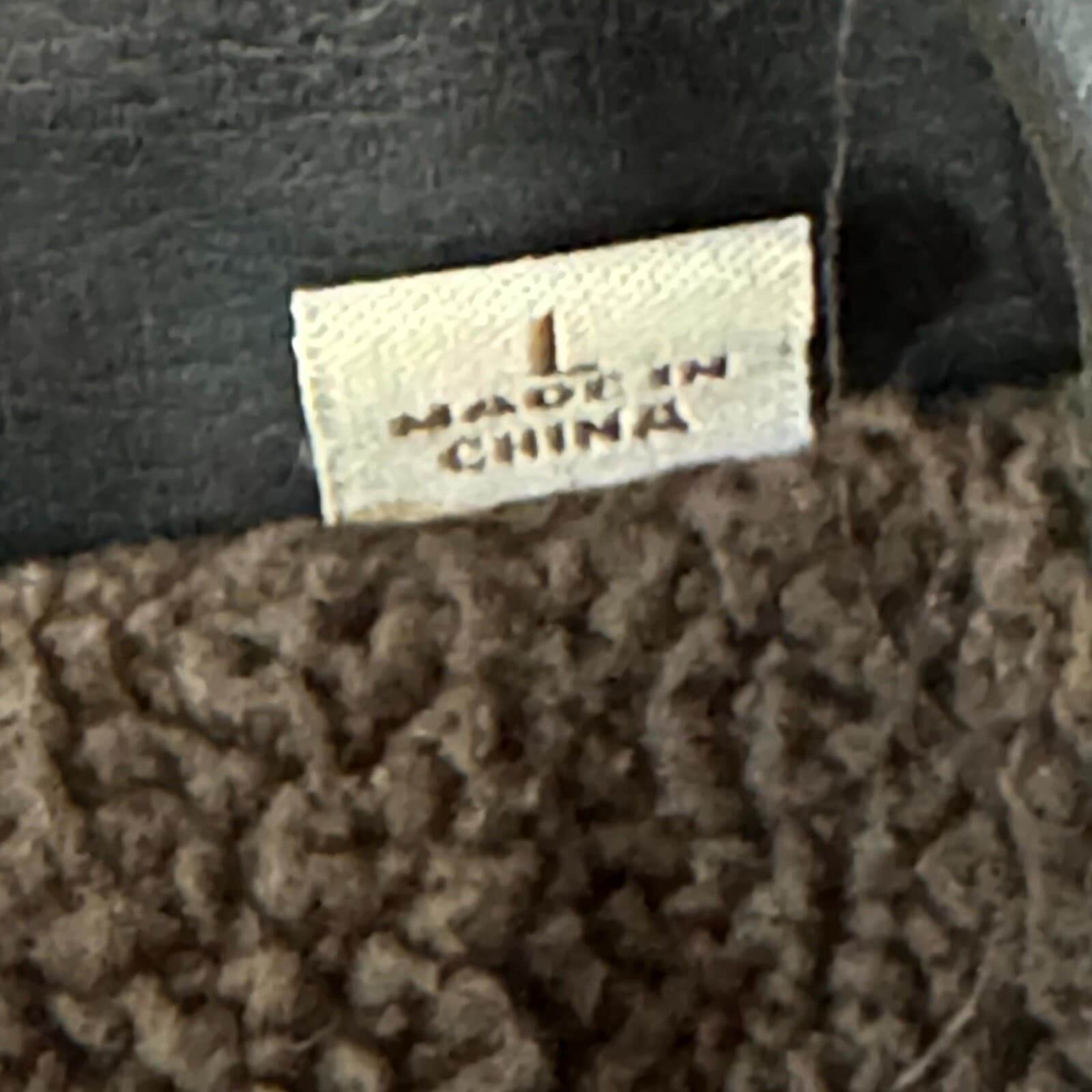 Levi's Bomber Jacket Mens Large Brown Faux Leather Fleece Lined Coat - Thumbnail 11