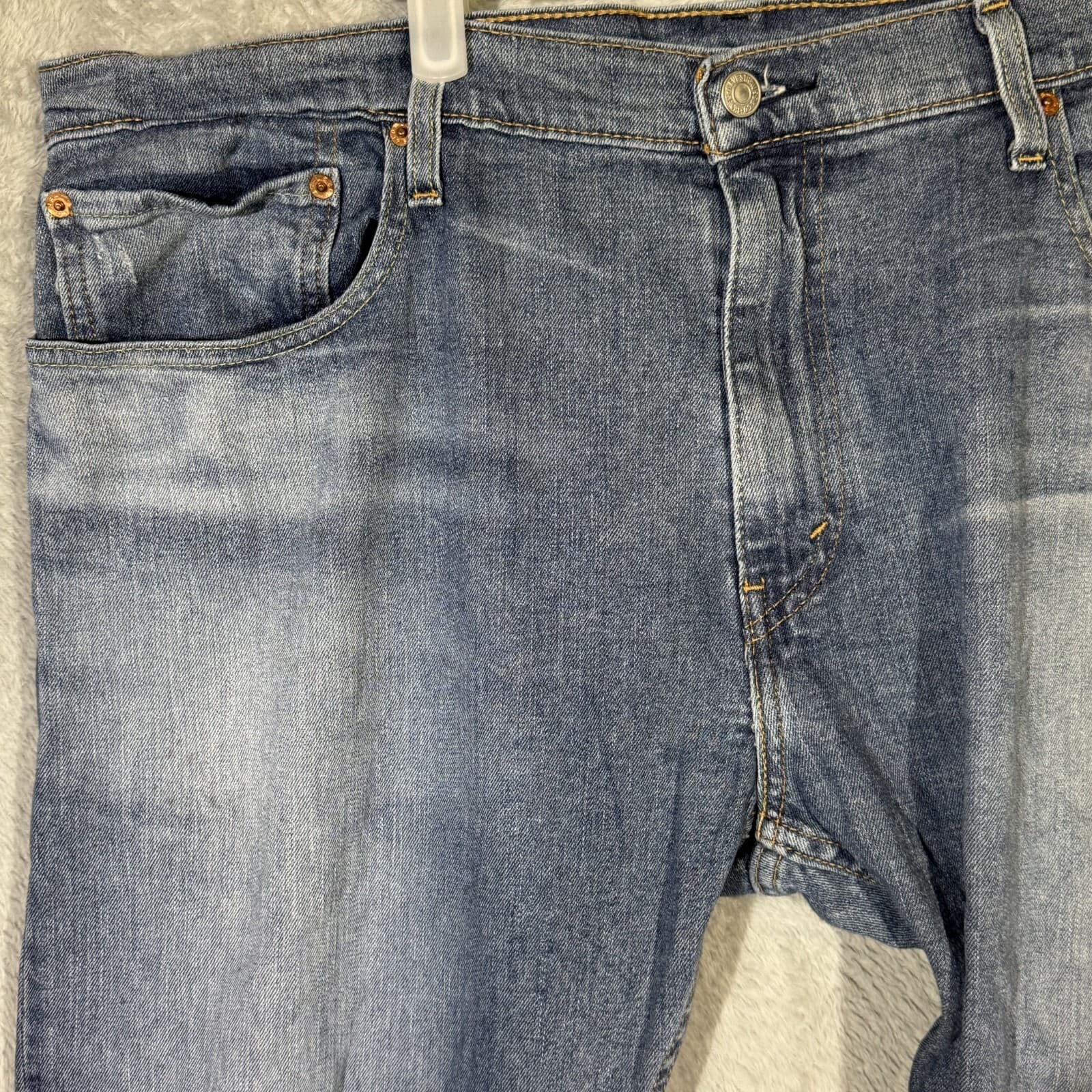 Levis 512 Jeans Mens 36x30 Blue Denim Stretch Slim Taper Mid Rise Straight Leg - Thumbnail 3
