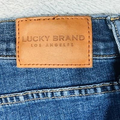 Lucky Brand 221 Straight Jeans Mens 34x32 Blue Medium Wash Denim Zip Fly - Thumbnail 4
