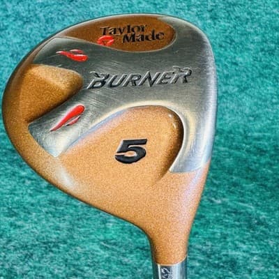 Vintage TaylorMade Burner 5 Fairway Wood Mens RH Bubble Shaft Copper Golf Club - Image 1