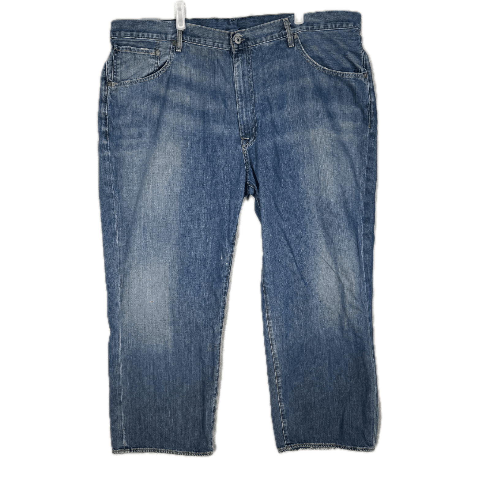 Polo Ralph Lauren Ashmore Jeans 46x30 Blue Denim Straight Distressed - Image 1