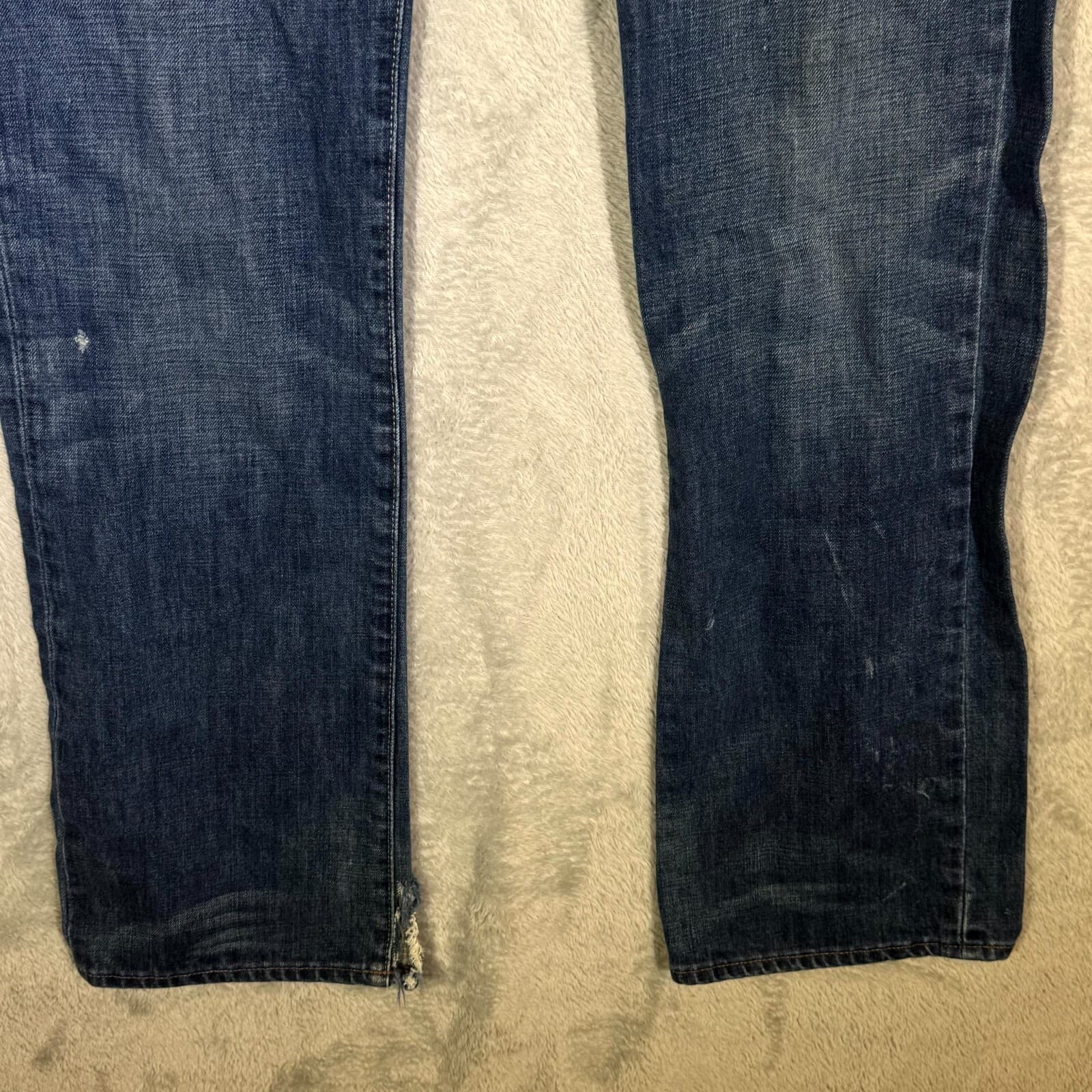 Polo Ralph Lauren Jeans Mens 32x34 Distressed Blue Denim 100 Cotton Straight Leg - Thumbnail 5