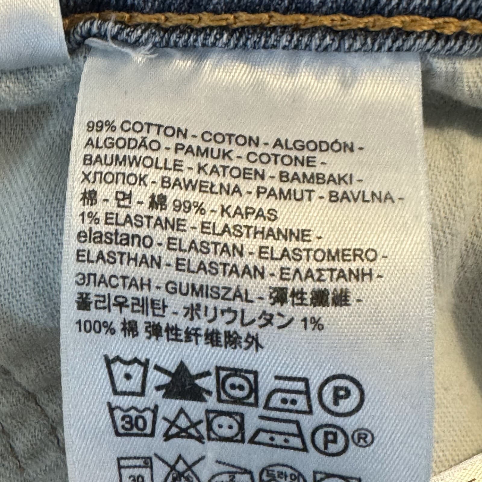 Levis 512 Jeans Mens 36x30 Blue Denim Stretch Slim Taper Mid Rise Straight Leg - Thumbnail 12