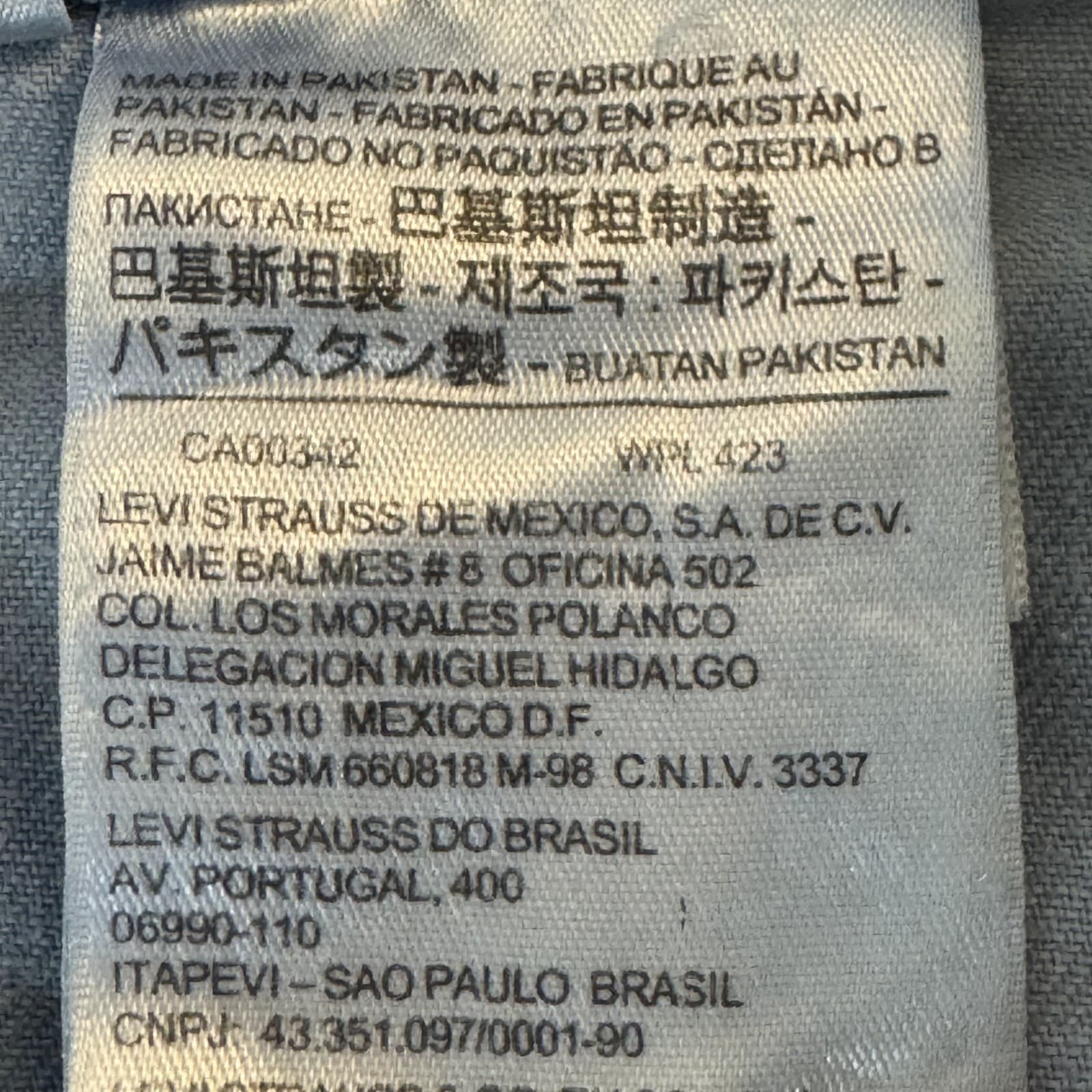 Levis 514 Jeans Mens 34x29 Blue Denim 100 Percent Cotton Straight Leg Mid Rise - Thumbnail 12