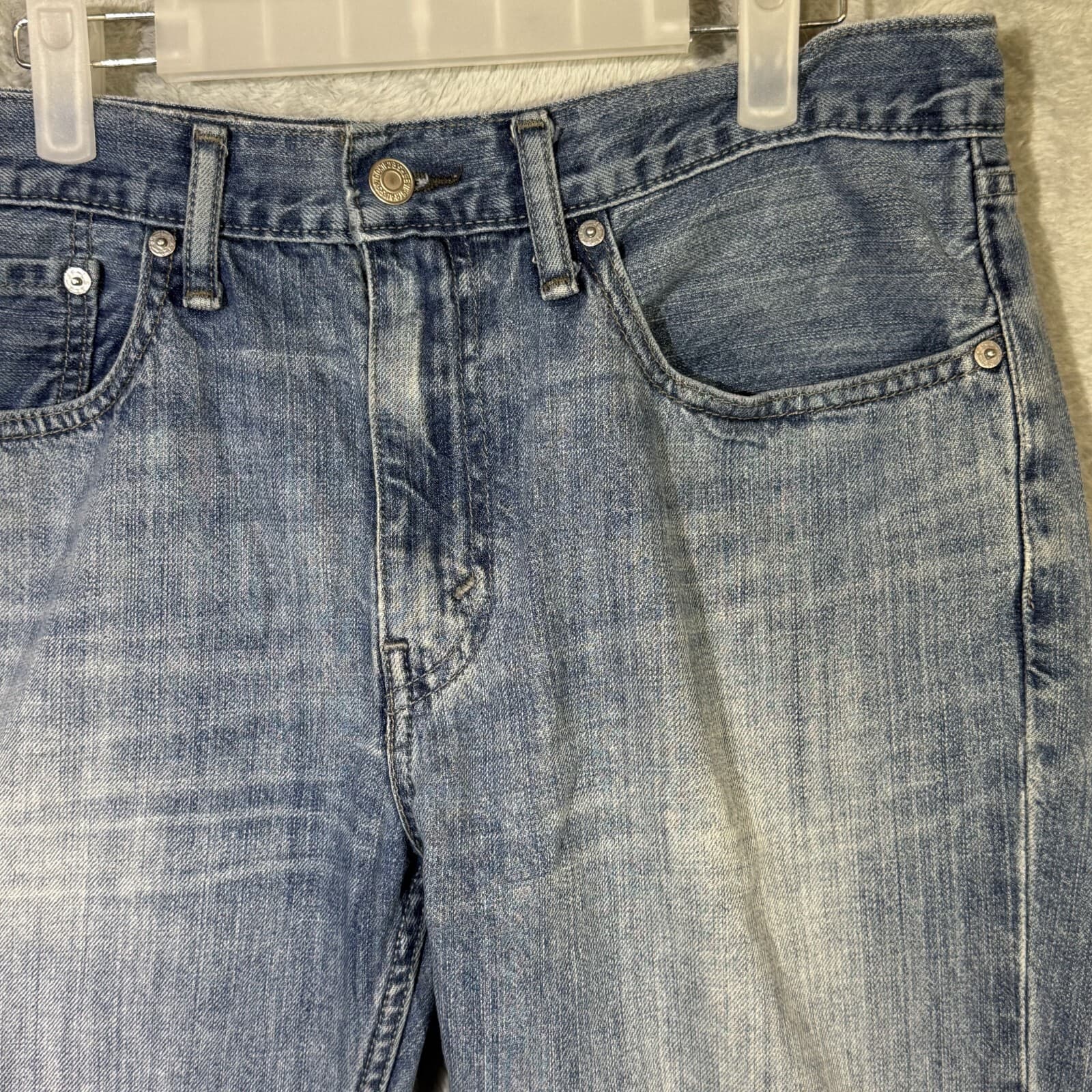Levis 514 Jeans Mens 34x29 Blue Denim 100 Percent Cotton Straight Leg Mid Rise - Thumbnail 4