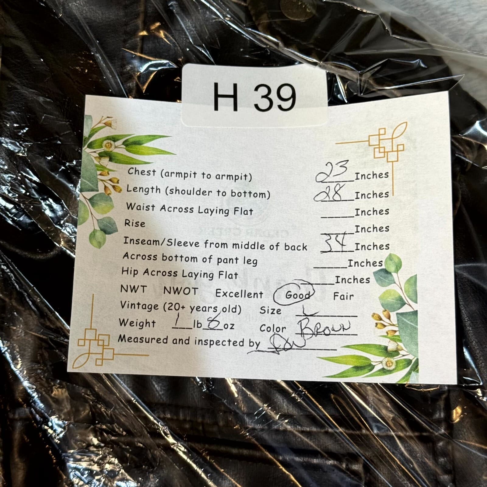 Levi's Bomber Jacket Mens Large Brown Faux Leather Fleece Lined Coat - Thumbnail 14