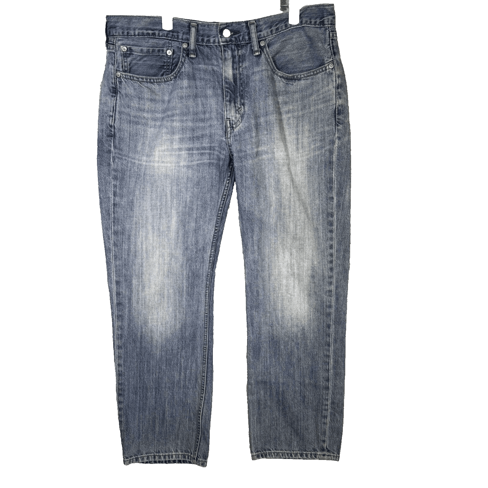 Levis 514 Jeans Mens 34x29 Blue Denim 100 Percent Cotton Straight Leg Mid Rise - Image 1