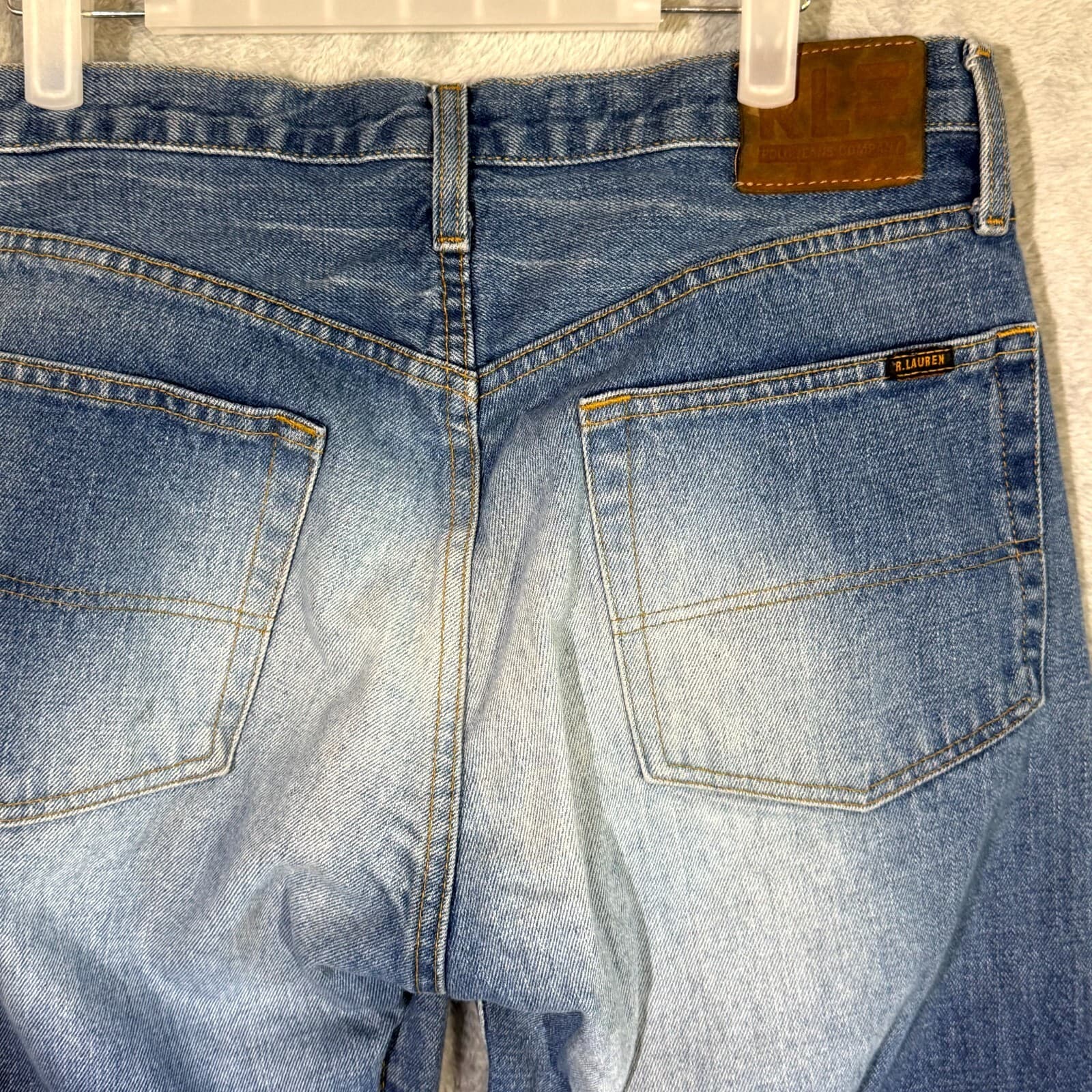 Ralph Lauren Jeans Men’s 32x32 Blue Denim 100% Cotton Mid-Rise Straight Leg - Thumbnail 7