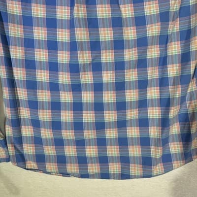 Vineyard Vines Whale Shirt Mens XS Blue Pink Plaid Button Down Long Sleeve - Thumbnail 9