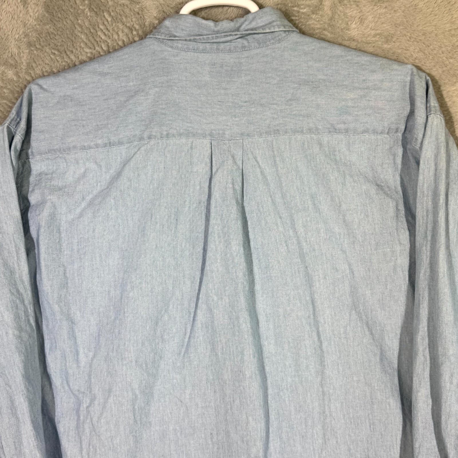 G.H. Bass & Co. Men’s Shirt XL Gray 100% Cotton Long Sleeve Casual Button-Down - Thumbnail 10