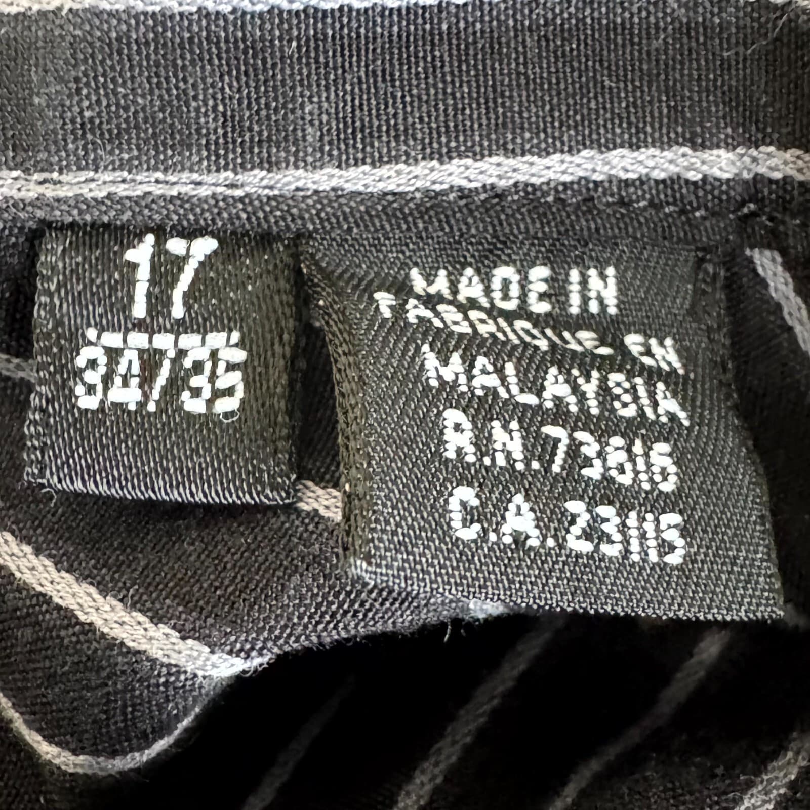 Hugo Boss Men's Dress Shirt 17 34/35 Black Pinstripe Long Sleeve Button-Up - Thumbnail 14