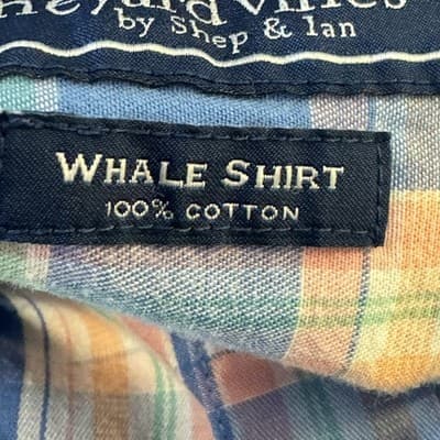 Vineyard Vines Whale Shirt Mens XS Blue Pink Plaid Button Down Long Sleeve - Thumbnail 14