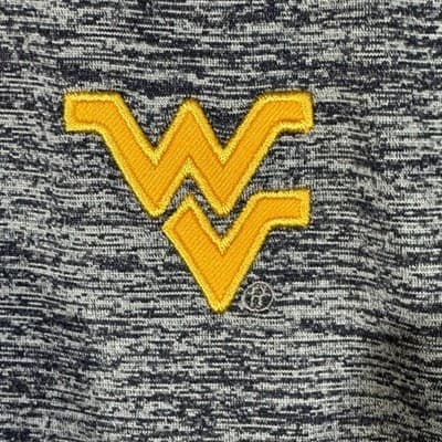 West Virginia Mountaineers Polo Shirt Mens Large Blue NCAA Football Colosseum - Thumbnail 7