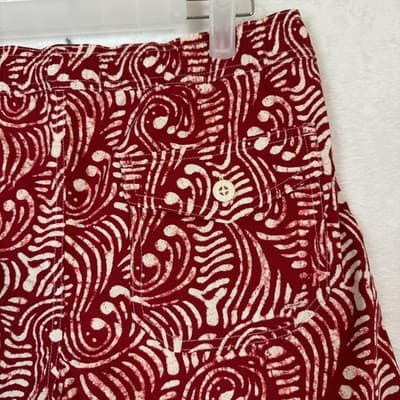 J.Crew Swim Trunks Mens Small Red Geometric Print Lined Drawstring Back Pocket - Thumbnail 6