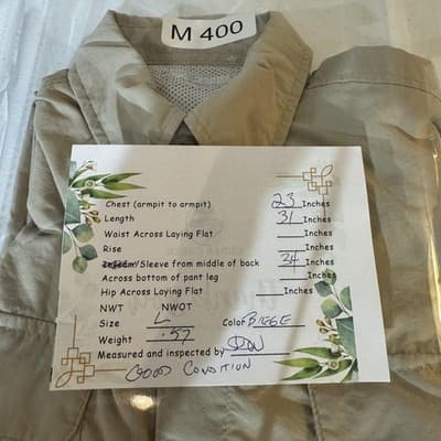 Columbia PFG Shirt Mens Large Beige Omni-Shade Long Sleeve Fishing Vented - Thumbnail 16