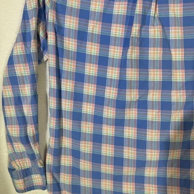 Vineyard Vines Whale Shirt Mens XS Blue Pink Plaid Button Down Long Sleeve - Thumbnail 10