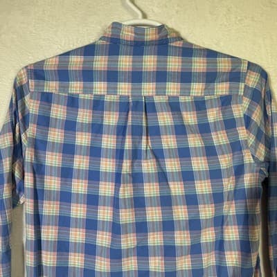 Vineyard Vines Whale Shirt Mens XS Blue Pink Plaid Button Down Long Sleeve - Thumbnail 11