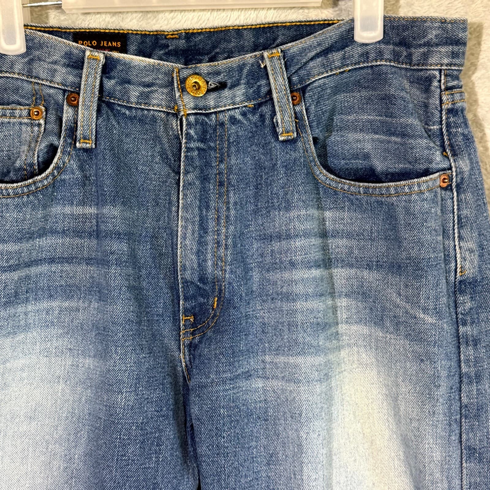 Ralph Lauren Jeans Men’s 32x32 Blue Denim 100% Cotton Mid-Rise Straight Leg - Thumbnail 4