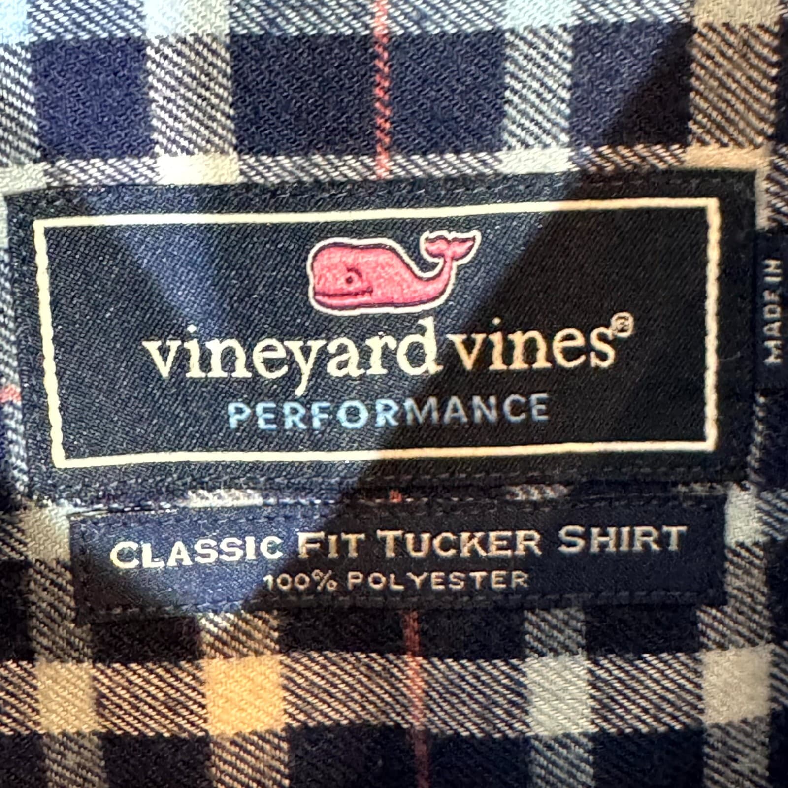 Vineyard Vines Men’s Shirt XL Blue Plaid Flannel Performance Button-Down - Thumbnail 8